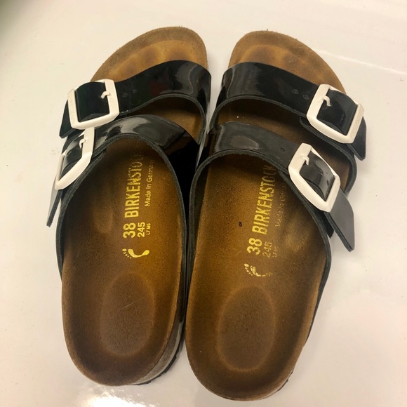 SOLD *RARE* Black & White patent Birkenstocks - Picture 2 of 5